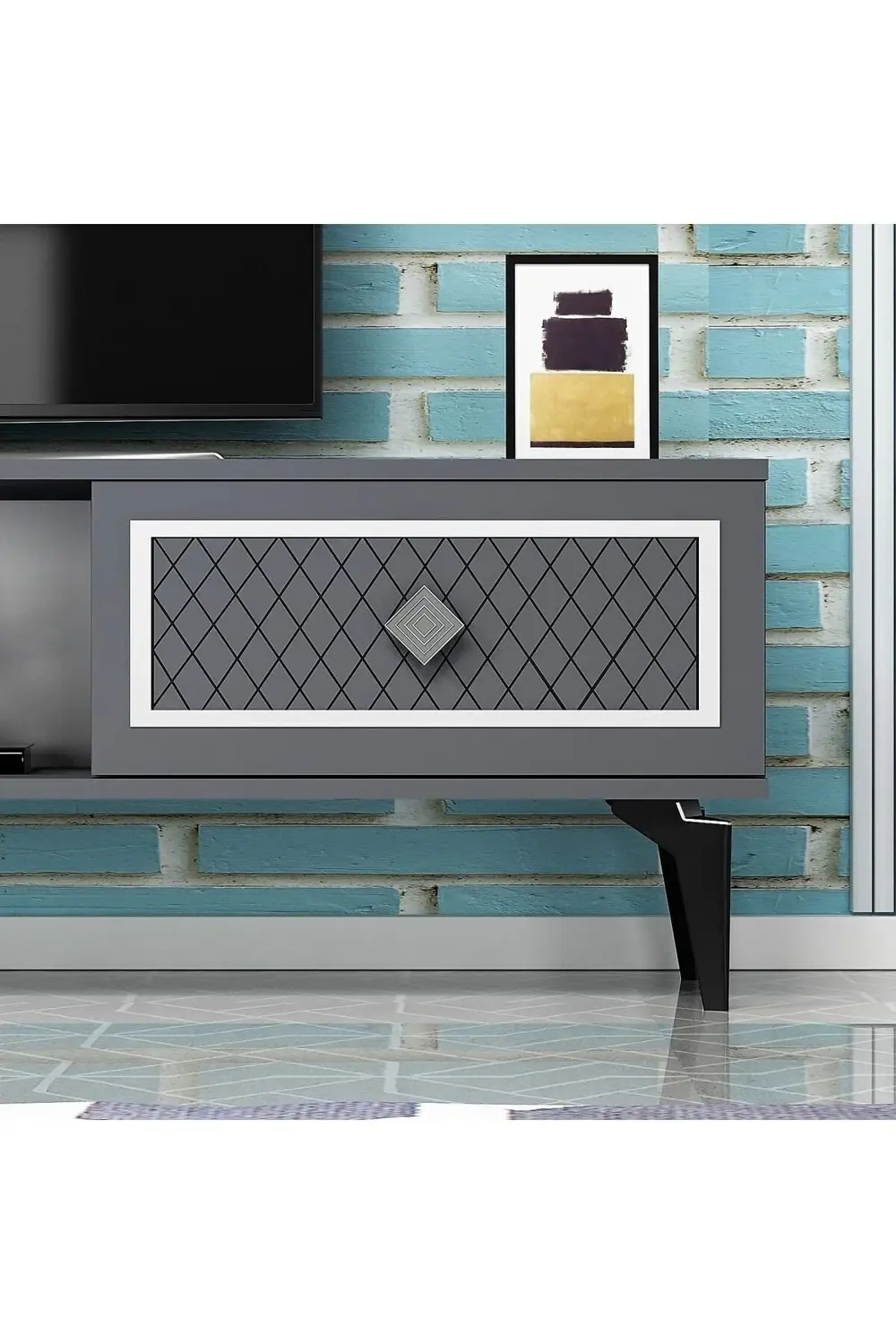 Heerry Tv Ünitesi Takım Antrasit-gümüş