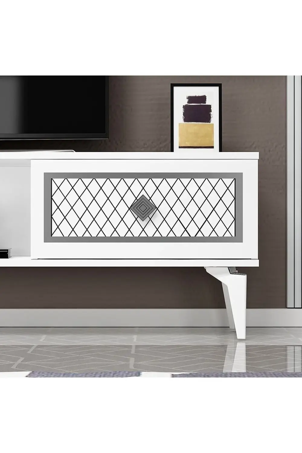 Heerry Tv Ünitesi Takım Beyaz-gümüş