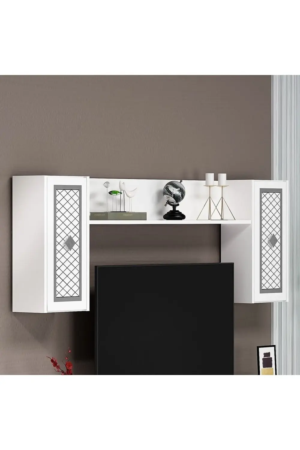 Heerry Tv Ünitesi Takım Beyaz-gümüş