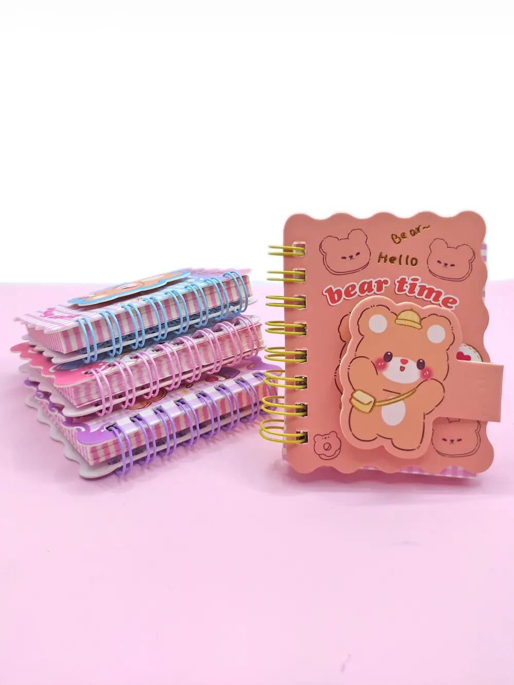 Hello Bear Cırtlı Cep Boy Sevimli Ayıcık Mini Not Defteri (7x8 cm