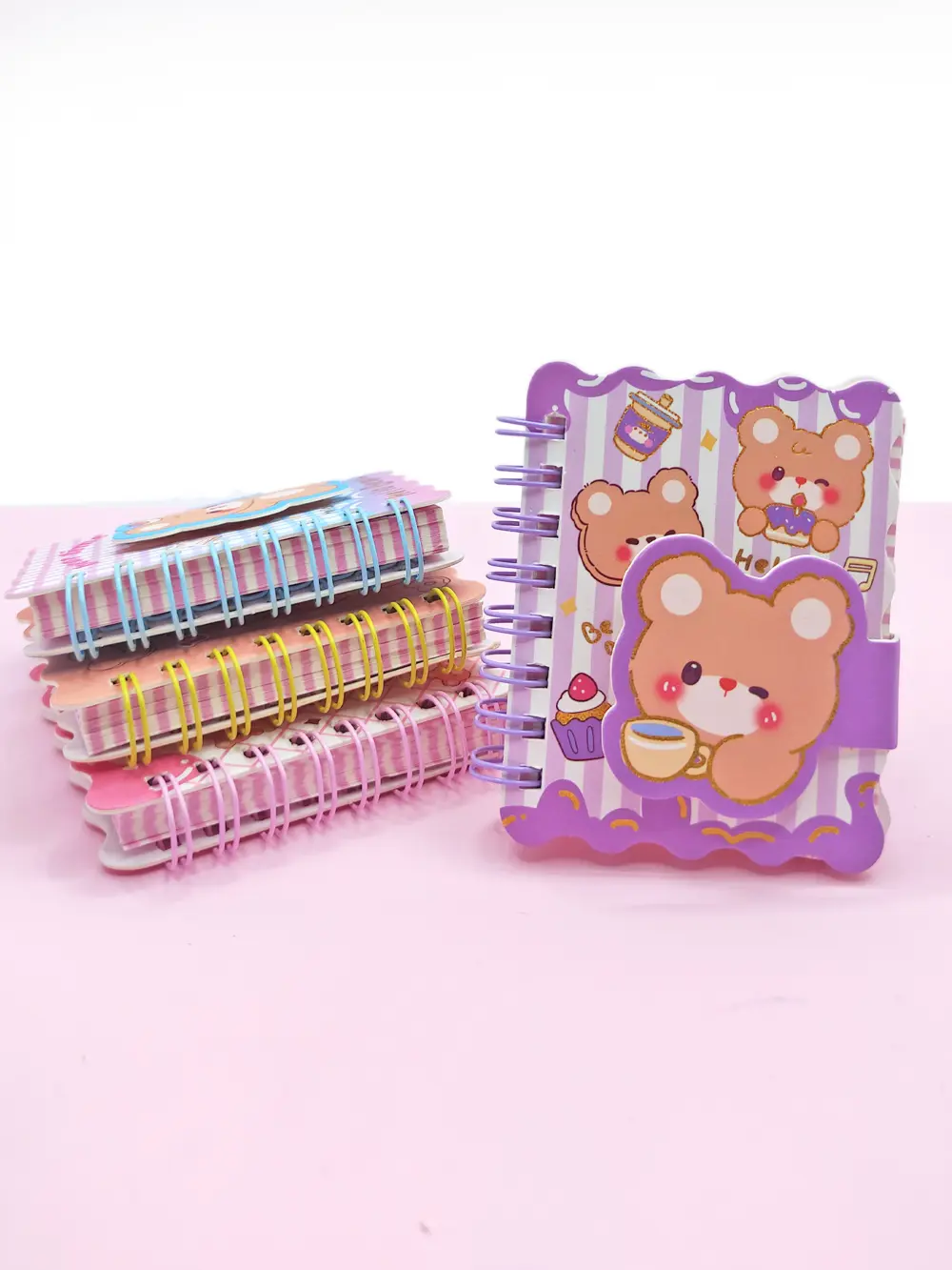 Hello Bear Cırtlı Cep Boy Sevimli Ayıcık Mini Not Defteri (7x8 cm