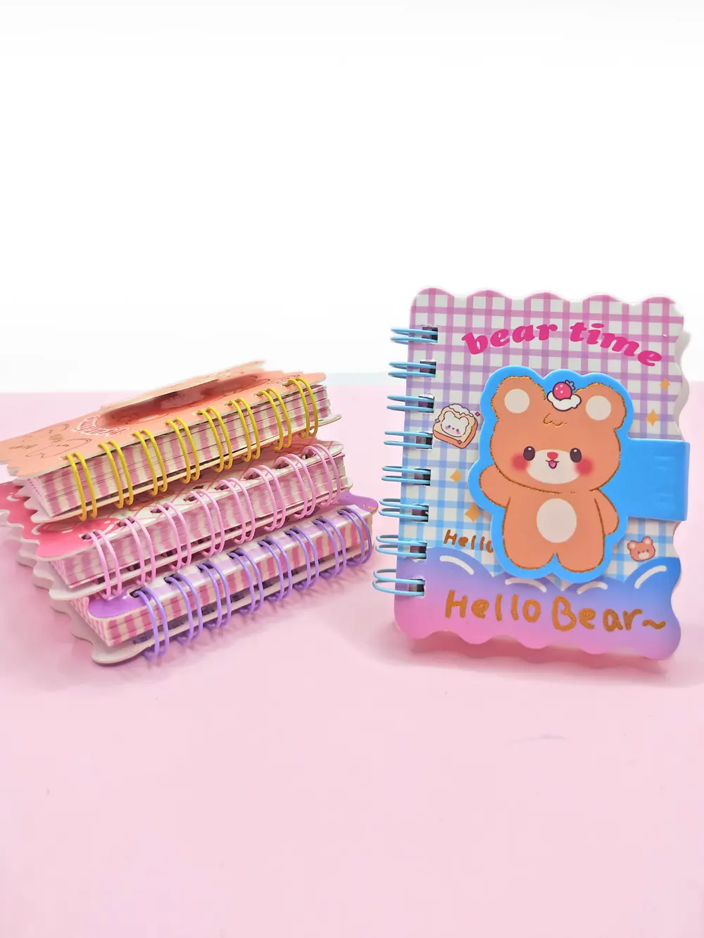 Hello Bear Cırtlı Cep Boy Sevimli Ayıcık Mini Not Defteri (7x8 cm