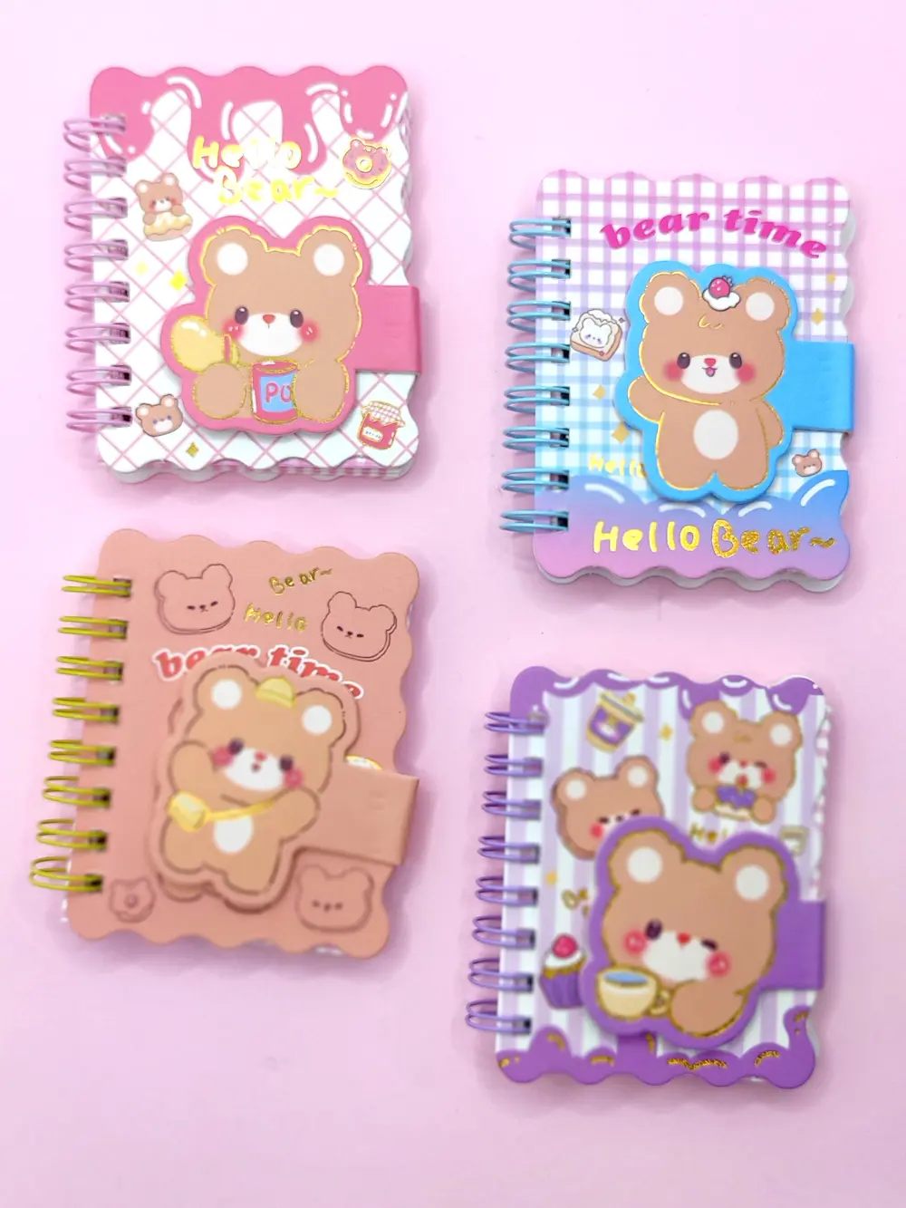 Hello Bear Cırtlı Cep Boy Sevimli Ayıcık Mini Not Defteri (7x8 cm