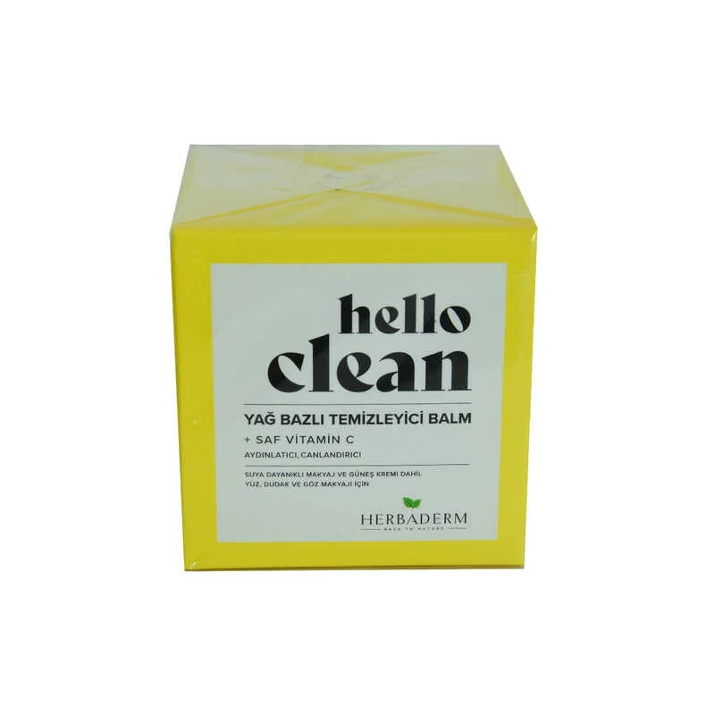 Hello Clean Yüz Dudak ve Göz için Yağ Bazlı Temizleyici Balm Saf C minli 100 ML