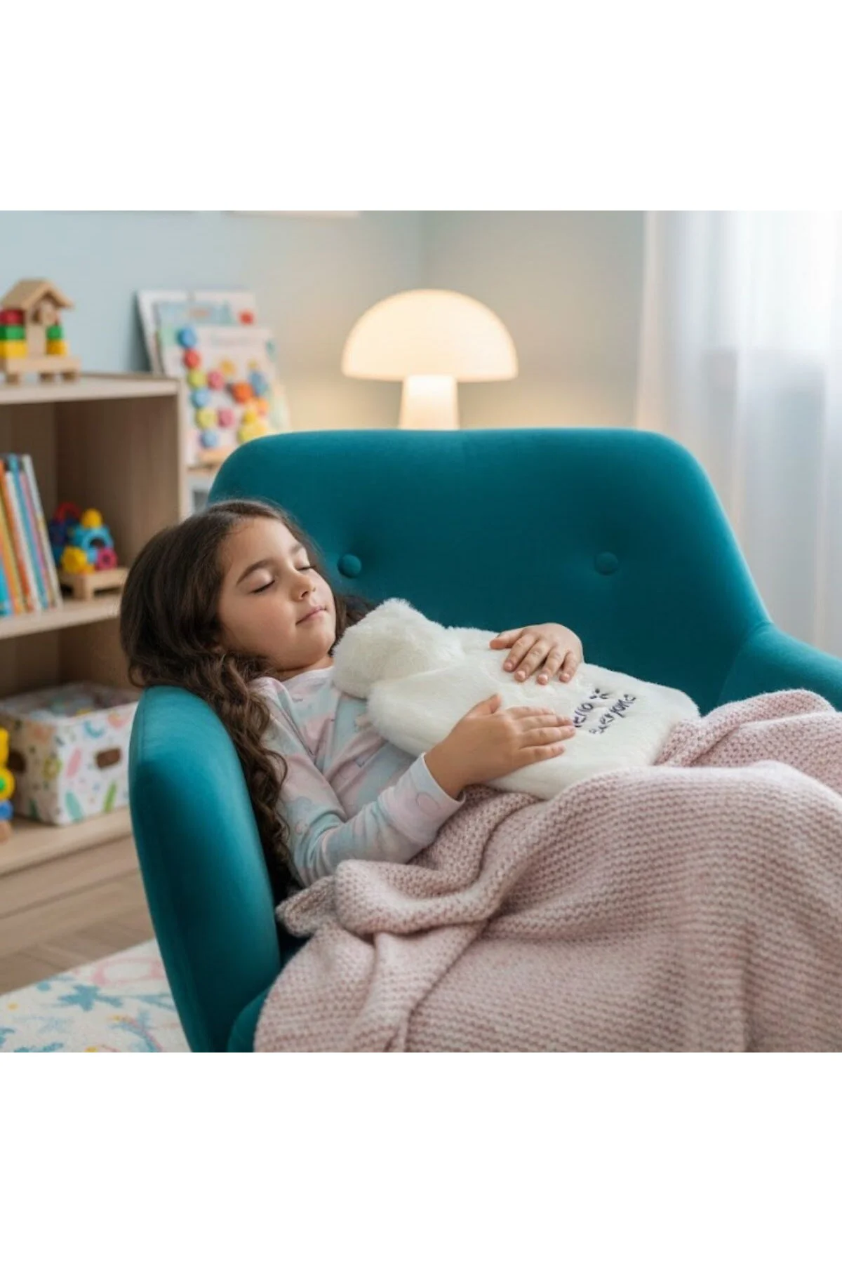 Hello Everyone Yazılı Kurdeleli Beyaz Peluş  – Yumuşak Kılıf,n Te