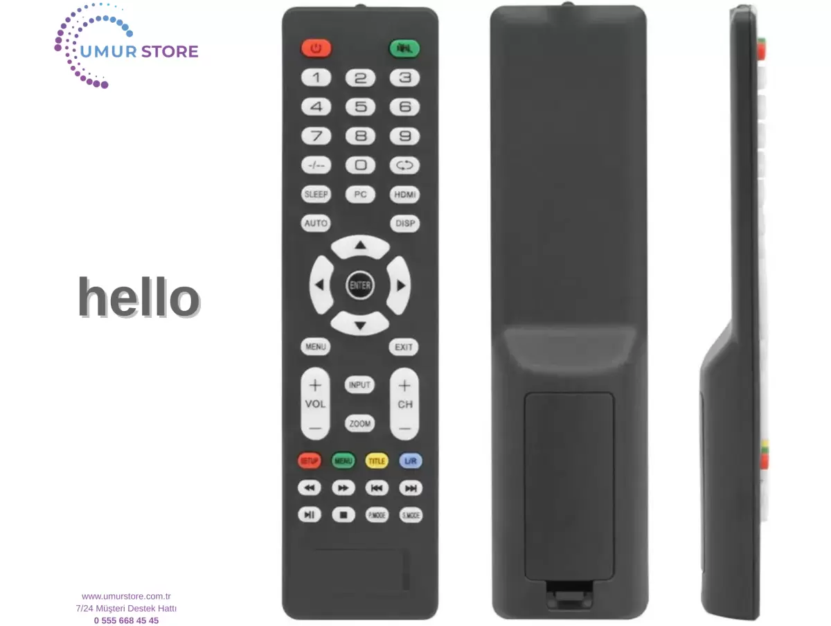 Hello İle Uyumlu HL-2700 Led Monitör Tv Kumandası