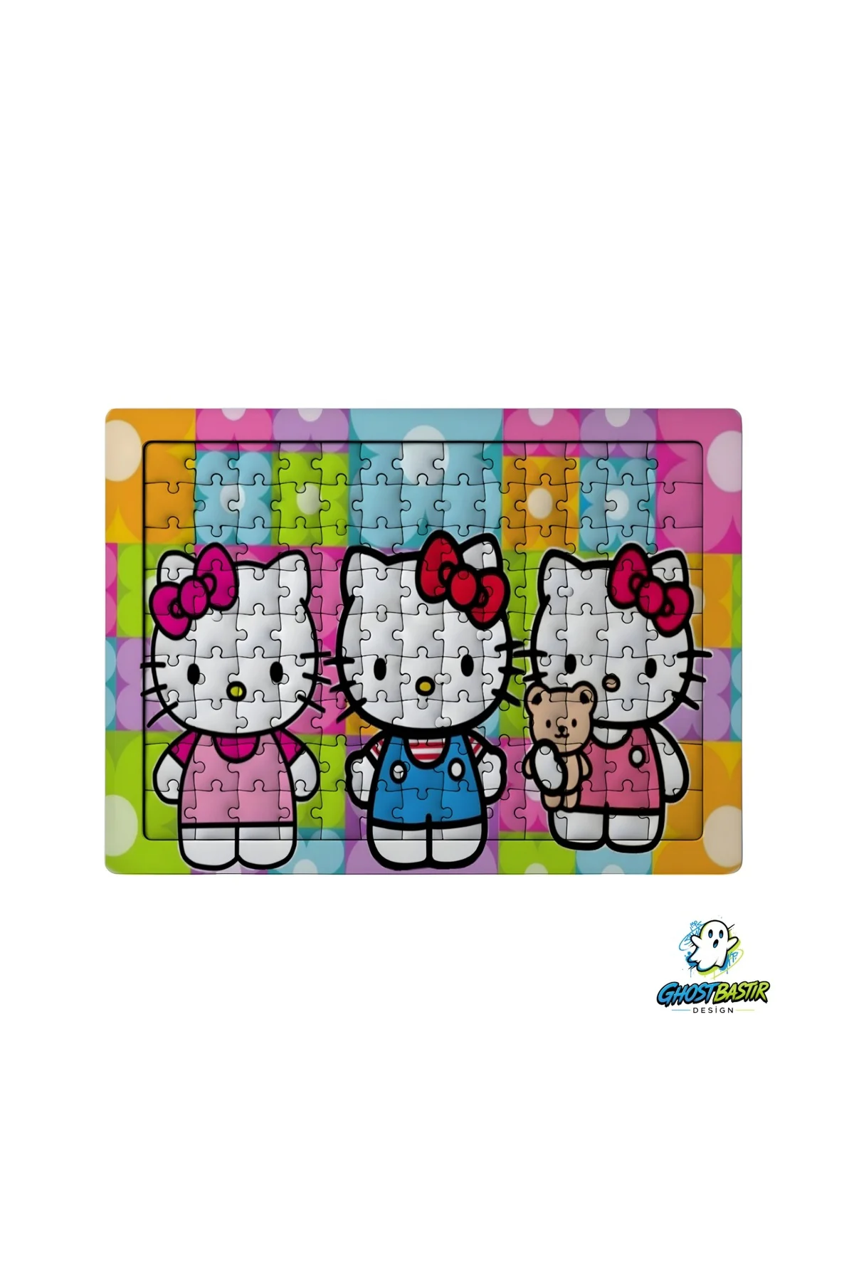 Hello Kitty 99 Parça Ayaklı Puzzle – Dekoratif Çocuk Yapbozu 0166