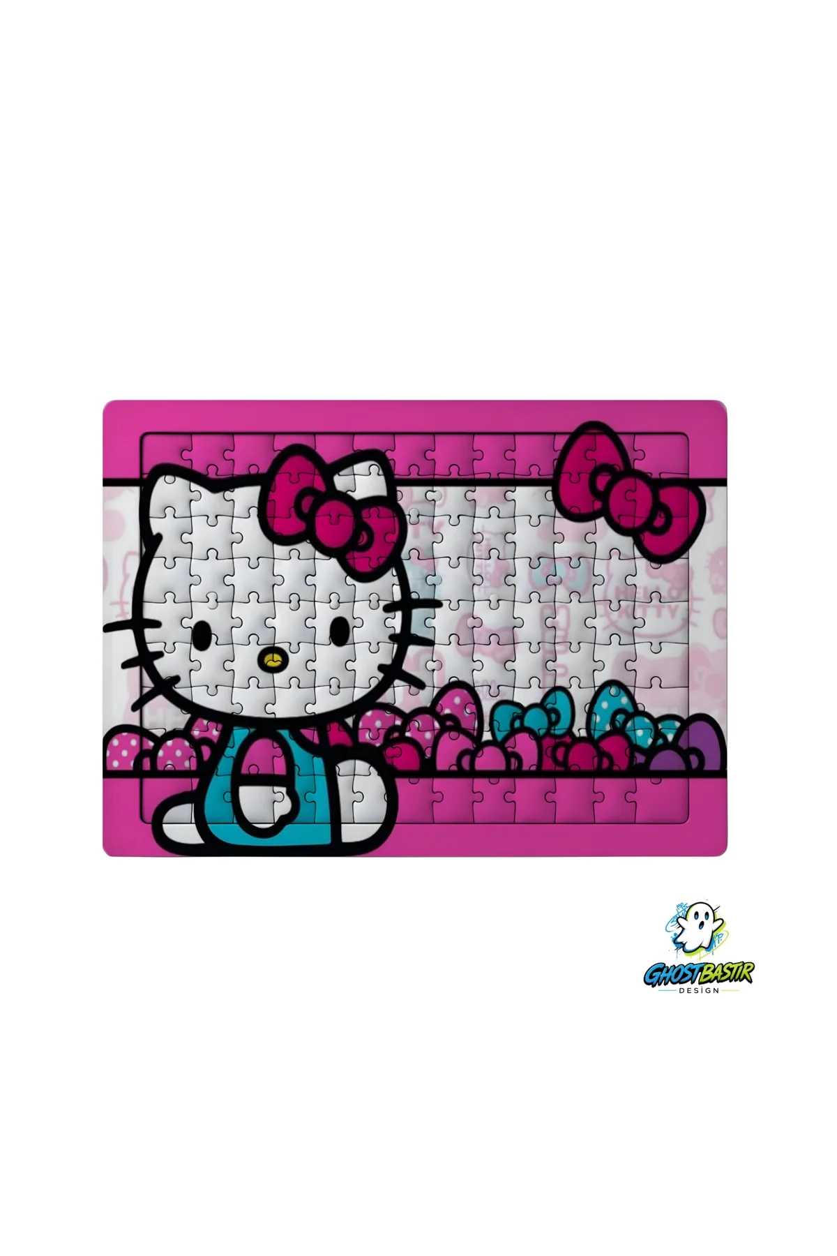 Hello Kitty 99 Parça Ayaklı Puzzle – Dekoratif Çocuk Yapbozu 0163