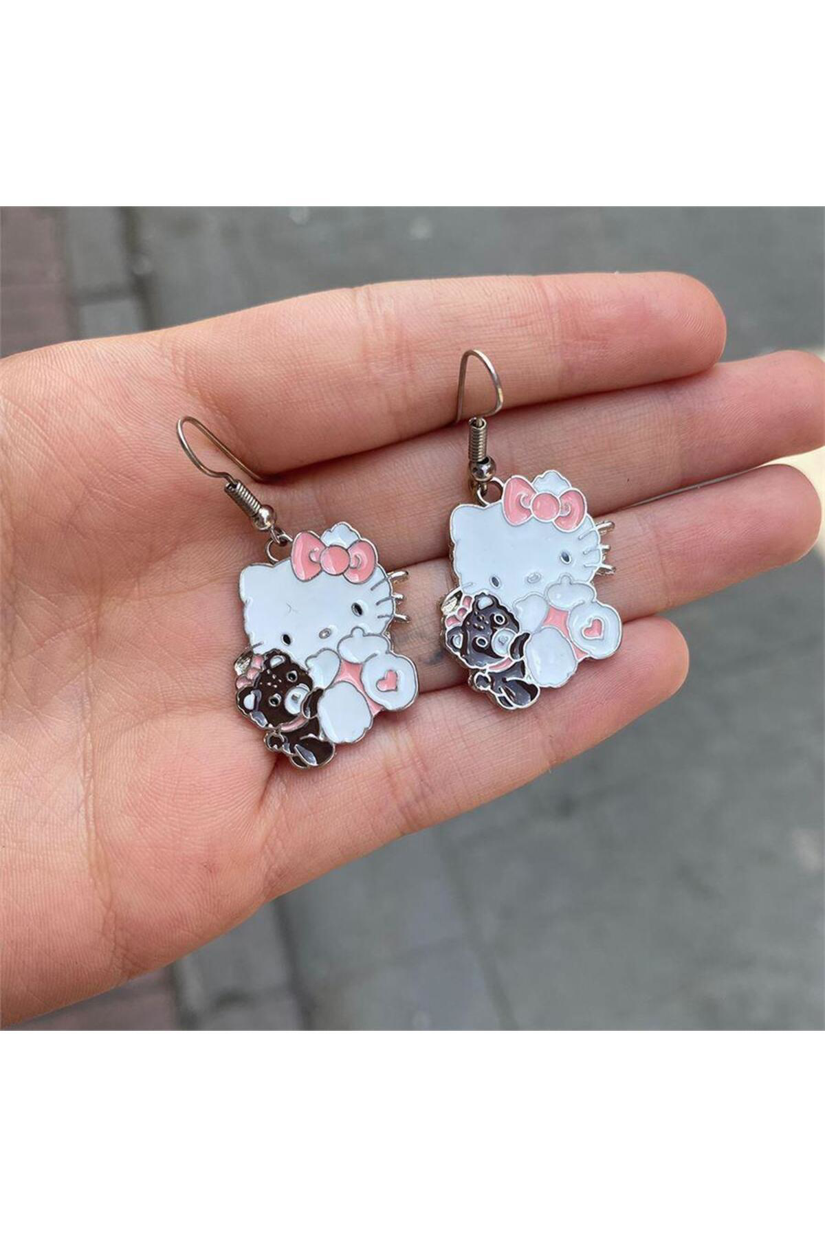 Hello Kitty - Black Teddy Küpe