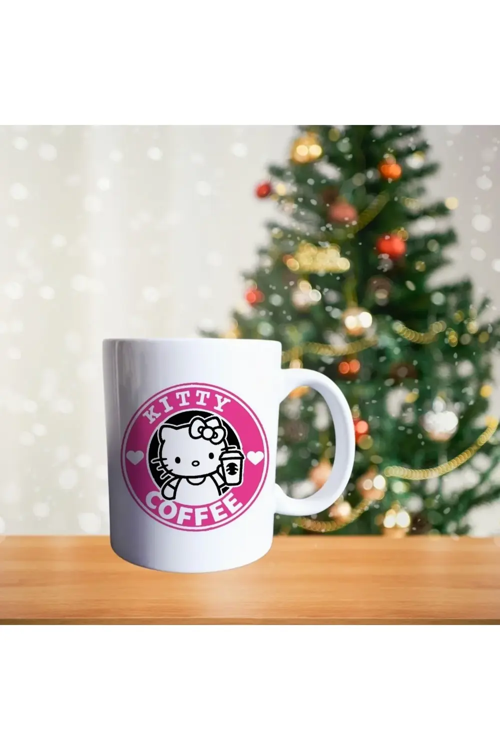 Hello Kitty - Bulutlar Üstünde Çizgi Film Temalı Porselen Kupa