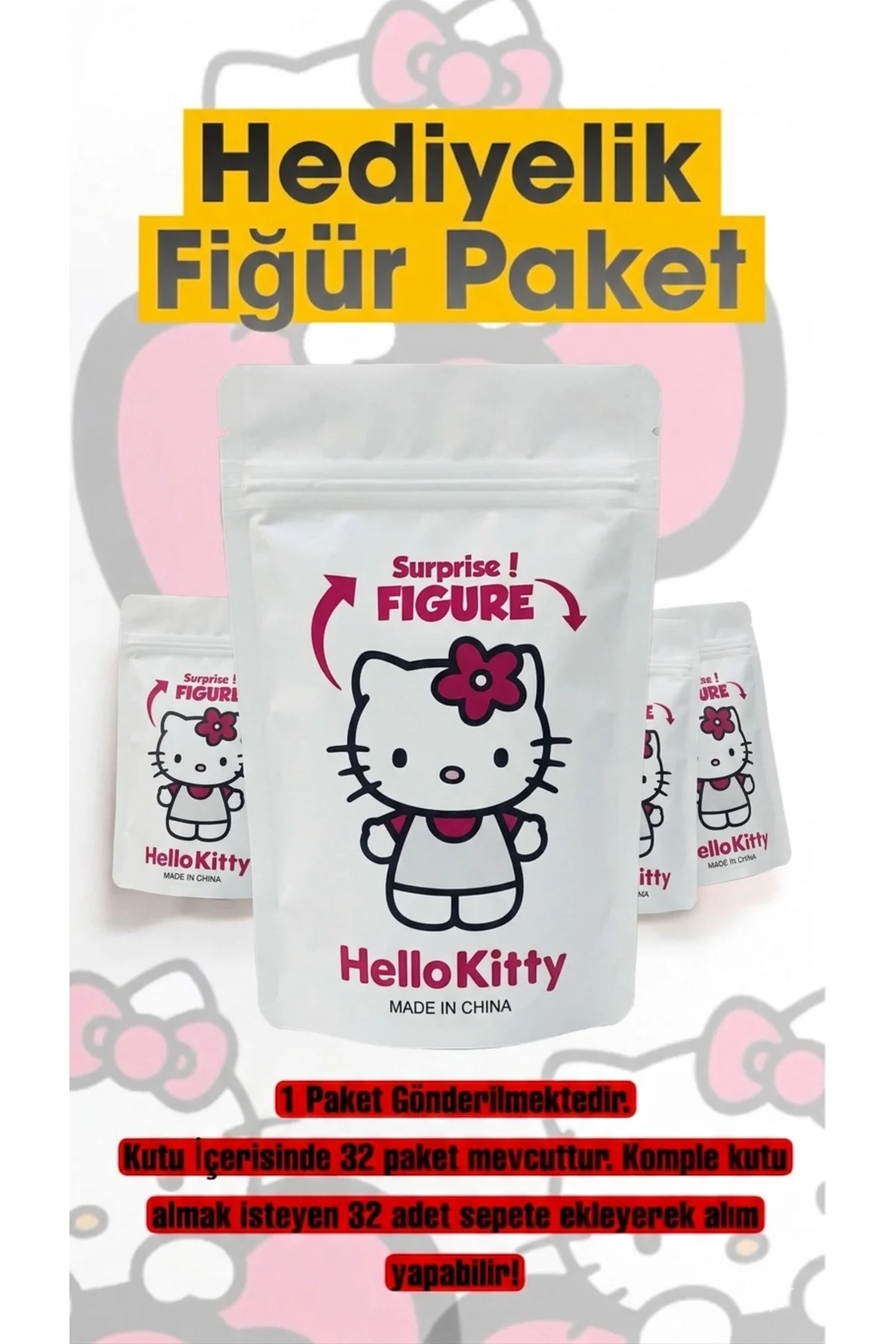 Hello Kitty Hediyelik Fiğür Paket 1 Adet