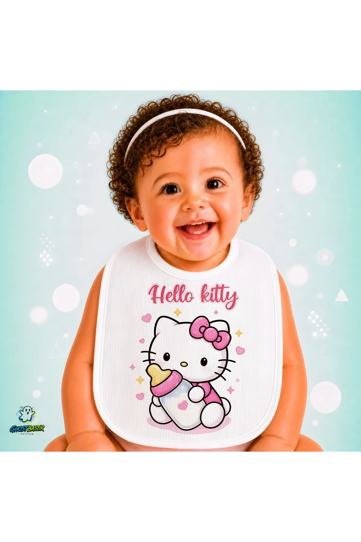 Hello Kitty Keten Bebek Mama Önlüğü – Yumuşak, Emici, Yıkanabilir, Özel Tasarım P057