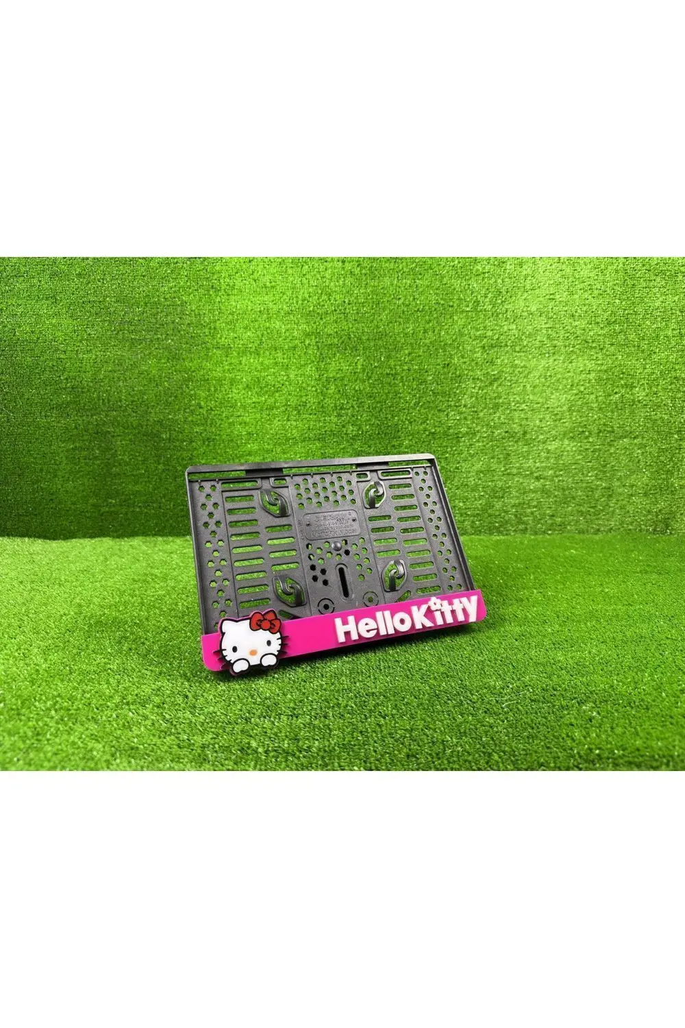Hello Kitty Pembe 3d Kabrtmalı Pleksi Motor Plakalığı