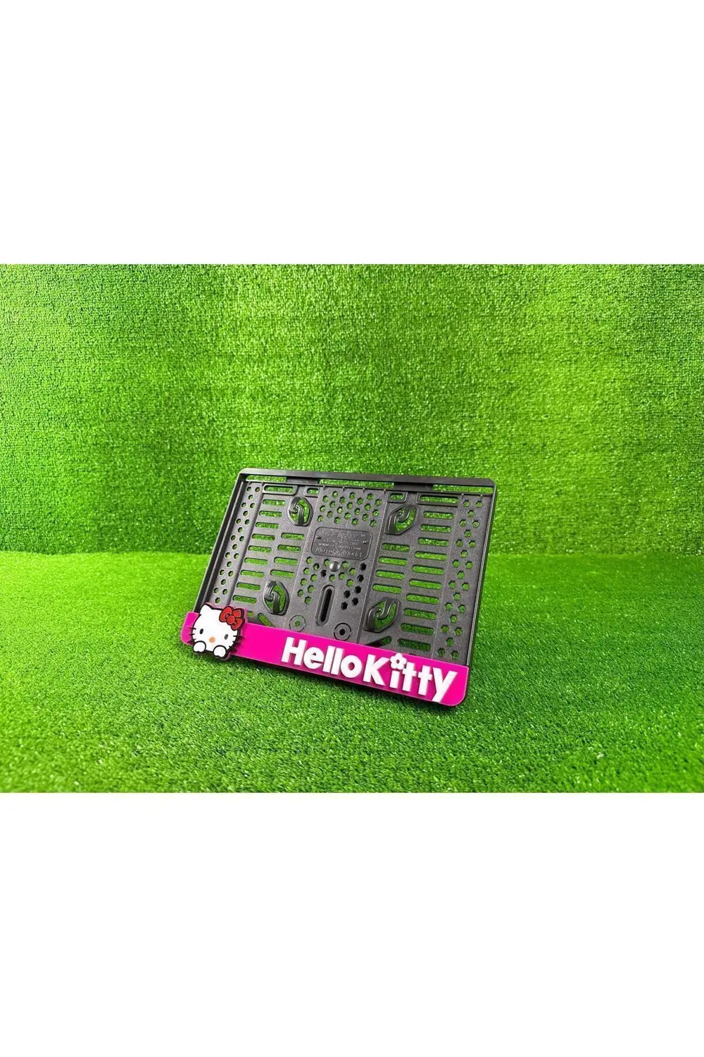 Hello Kitty Pembe 3d Kabrtmalı Pleksi Motor Plakalığı