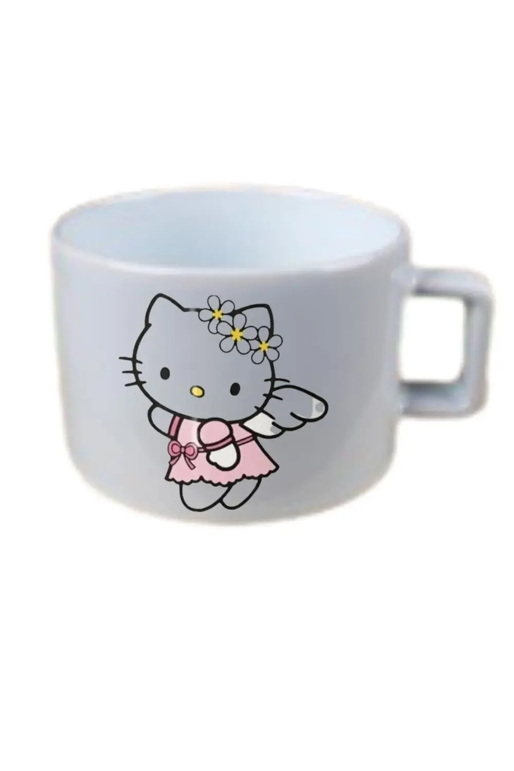 Hello- Kity Tasarımlı Sarı T Kulp Fincan Modelleri