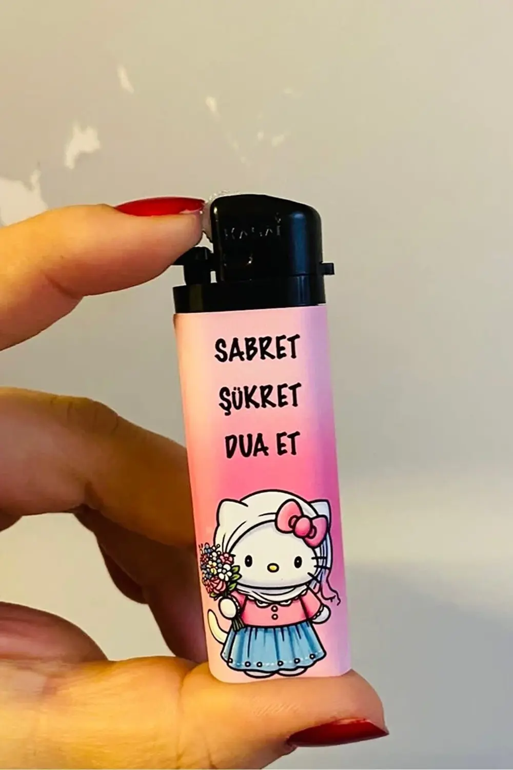 Hello Sabret Şükret Dua Et Baskılı Gazlı Çakmak