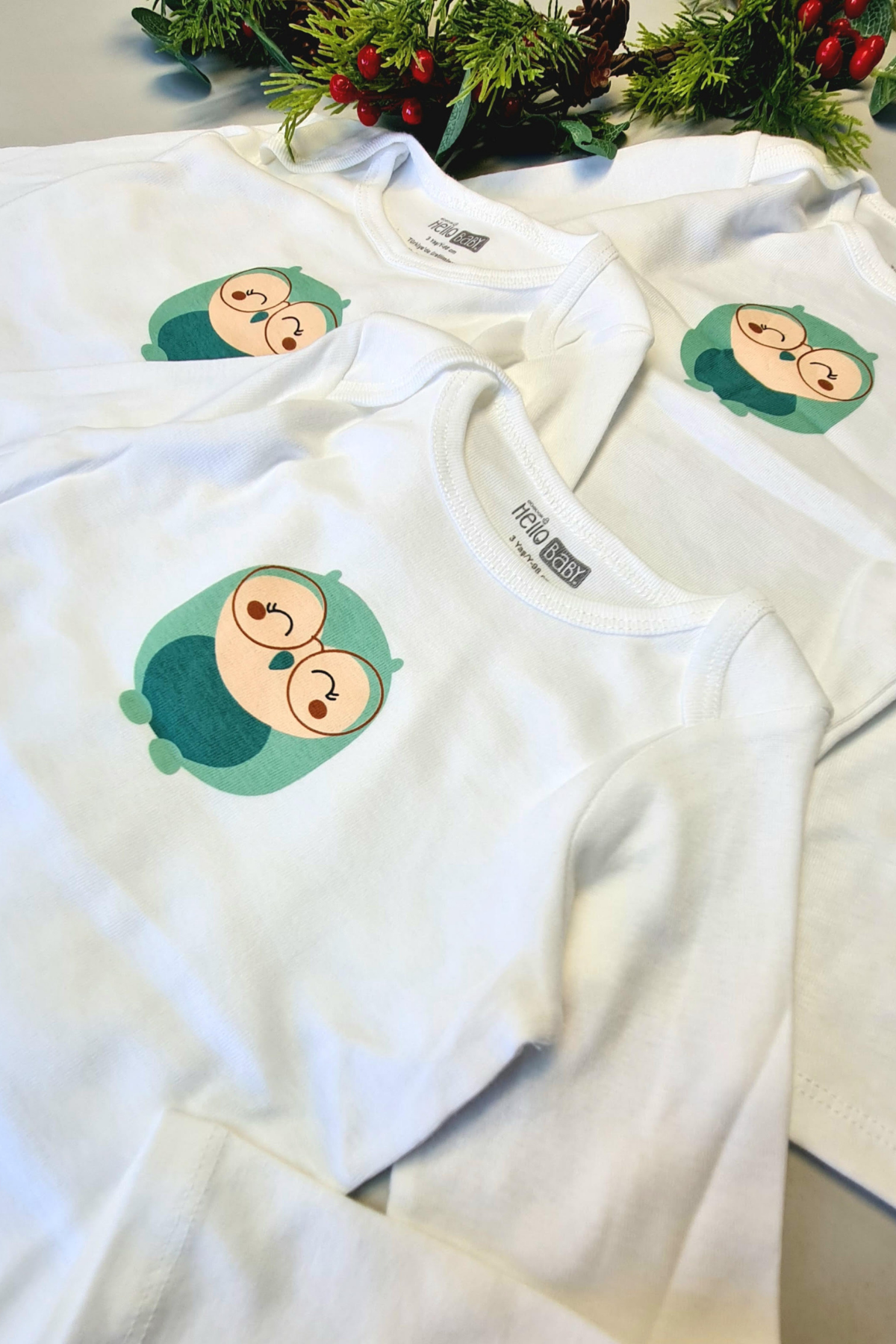 HelloBaby 3 Adet Uzun Kollu Bebek Çıtçıtlı Body Çocuk Zıbın %100 HelloBaby 3 Adet Uzun Kollu Bebek Çıtçıtlı Body Çocuk Zıbın %100