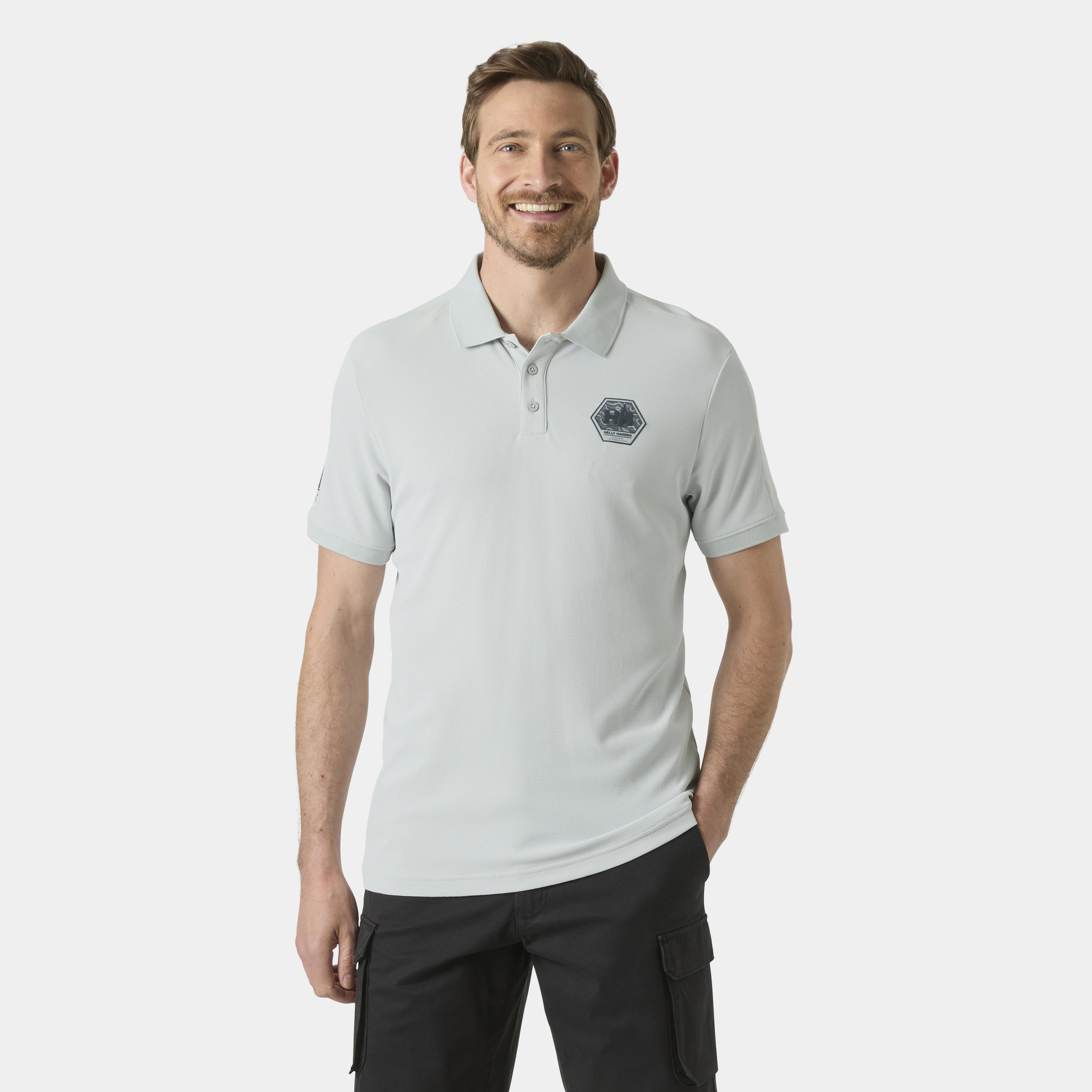 HELLY HANSEN HP RACE POLO T-SHIRT HHA.34590GreyFog HELLY HANSEN HP RACE POLO T-SHIRT HHA.34590GreyFog