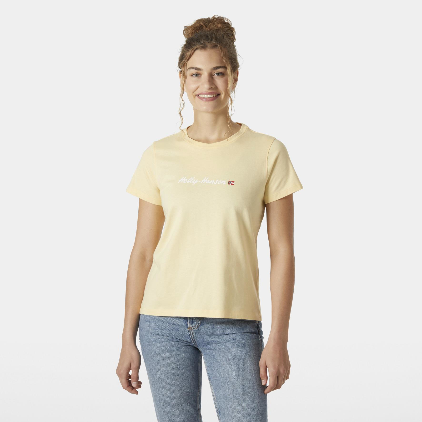 Helly Hansen W Core Graphic T-Shirt 2.0 Hha.54592Yellowcream Helly Hansen W Core Graphic T-Shirt 2.0 Hha.54592Yellowcream