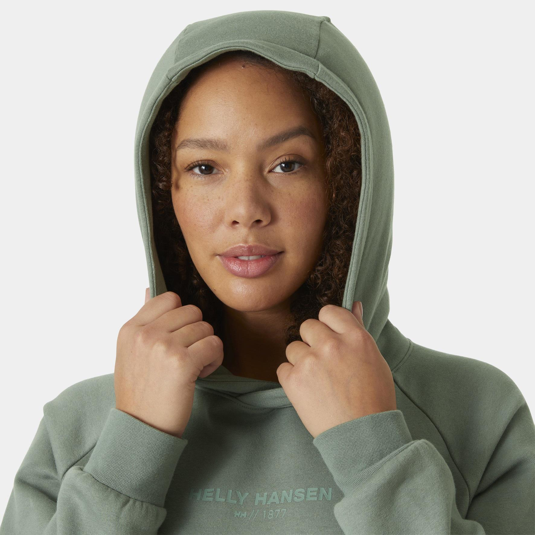 Helly Hansen  W Cotton Fleece Hoodie Sweatshirt Hha.54161-Greycact