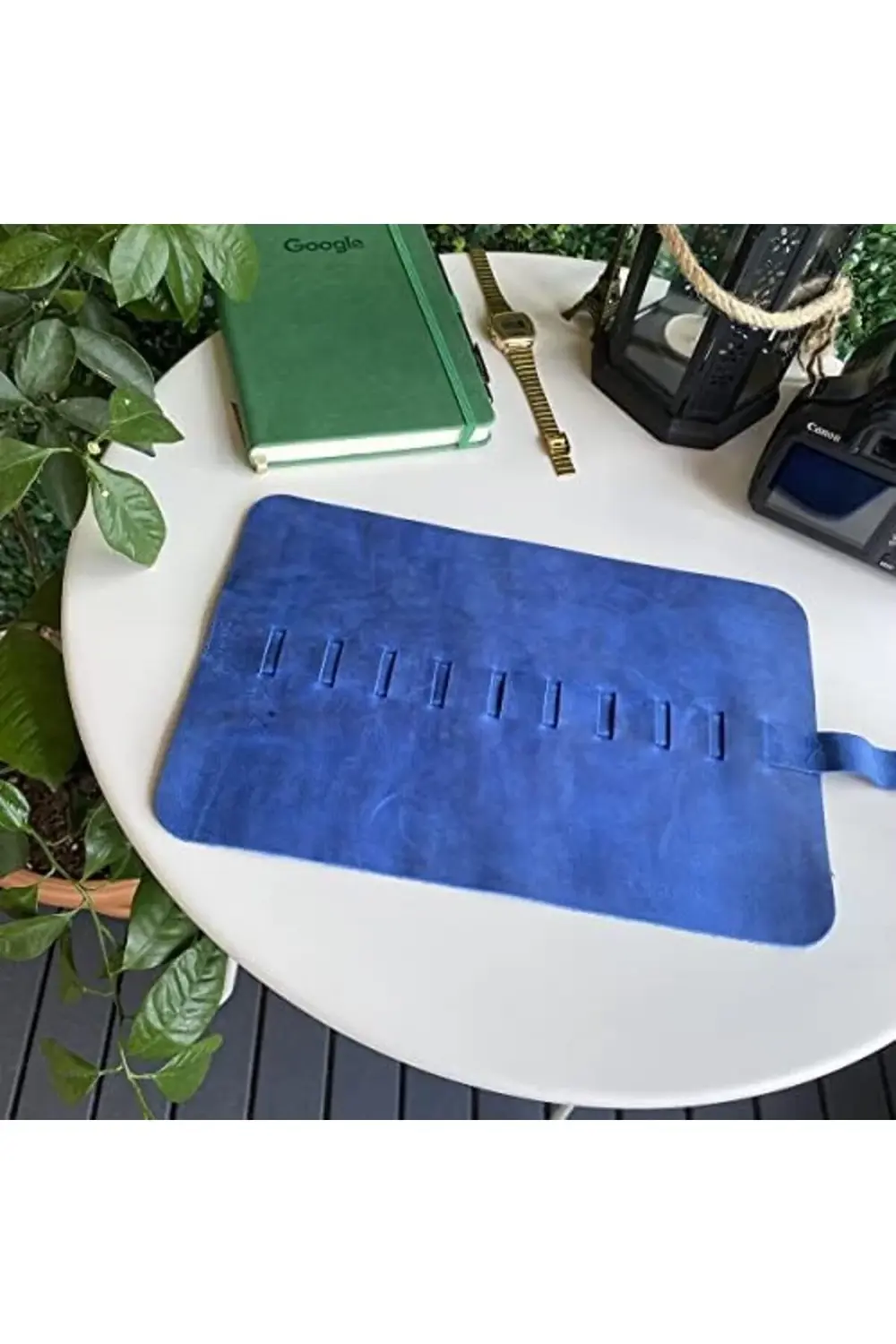 Helsinki - Hakiki Deri Natürel Geniş Tasarım Rulo (Mavi) 1185222