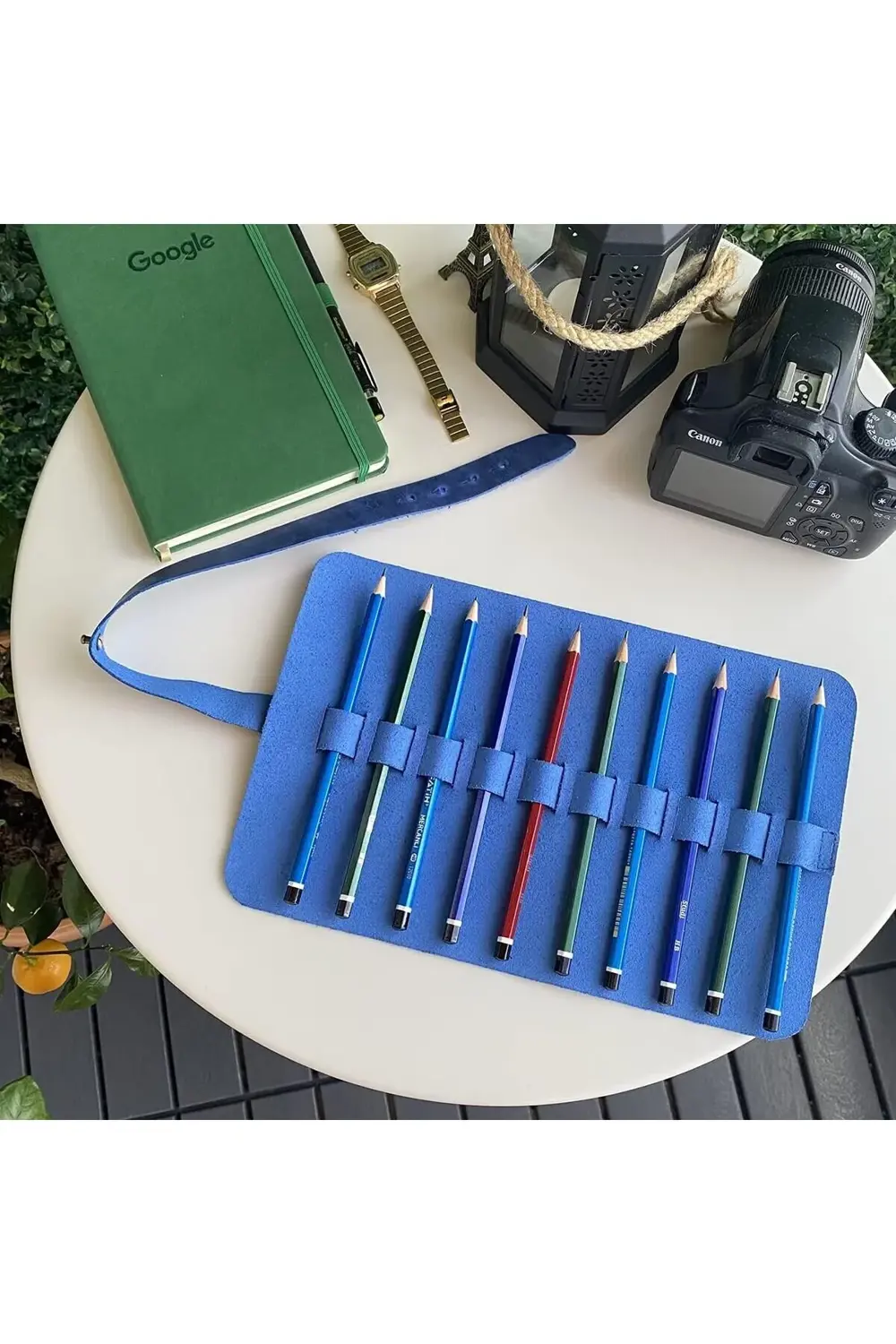 Helsinki - Hakiki Deri Natürel Geniş Tasarım Rulo (Mavi) 1185222