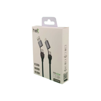 Helt HT-DC14 PD 65W İp Örgü Type-C To Lighning To Usb Şarj Data K Helt HT-DC14 PD 65W İp Örgü Type-C To Lighning To Usb Şarj Data K