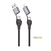 Helt HT-DC14 PD 65W İp Örgü Type-C To Lighning To Usb Şarj Data K Helt HT-DC14 PD 65W İp Örgü Type-C To Lighning To Usb Şarj Data K