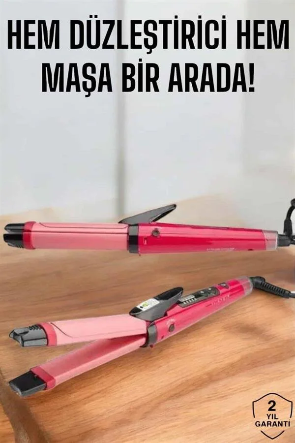Hem Düzleştirici Hem Maşa Saç Şekillendirici Hem Düzleştirici Hem Maşa Saç Şekillendirici