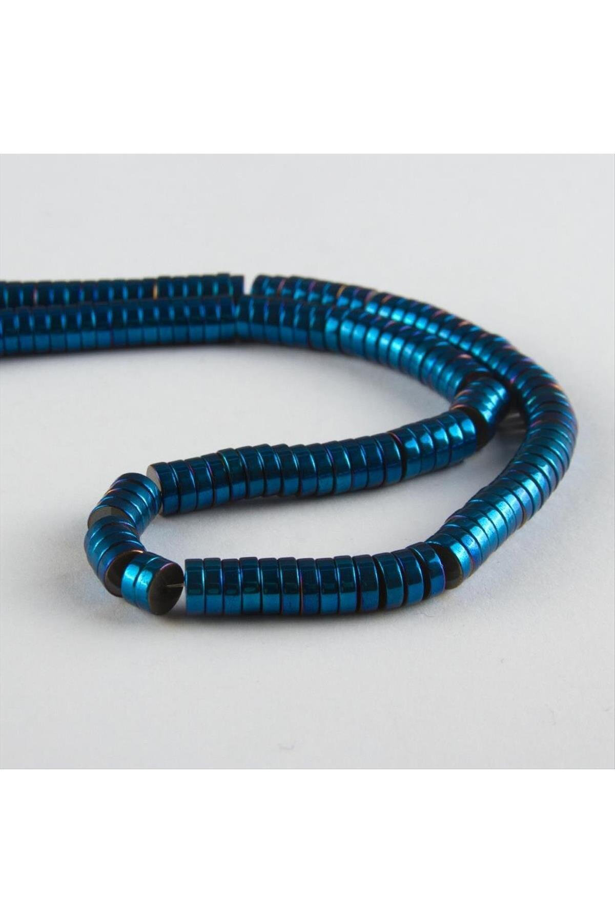 Hematit Rondela Disk Taşı 6 mm