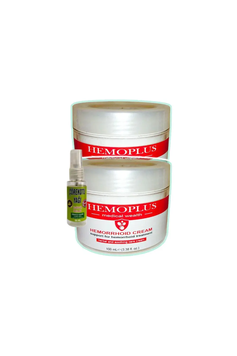 Hemoplus 2x100 ml Hemeroid Ba.sur Kremi + 30 ml Çörek Otu Yağı il