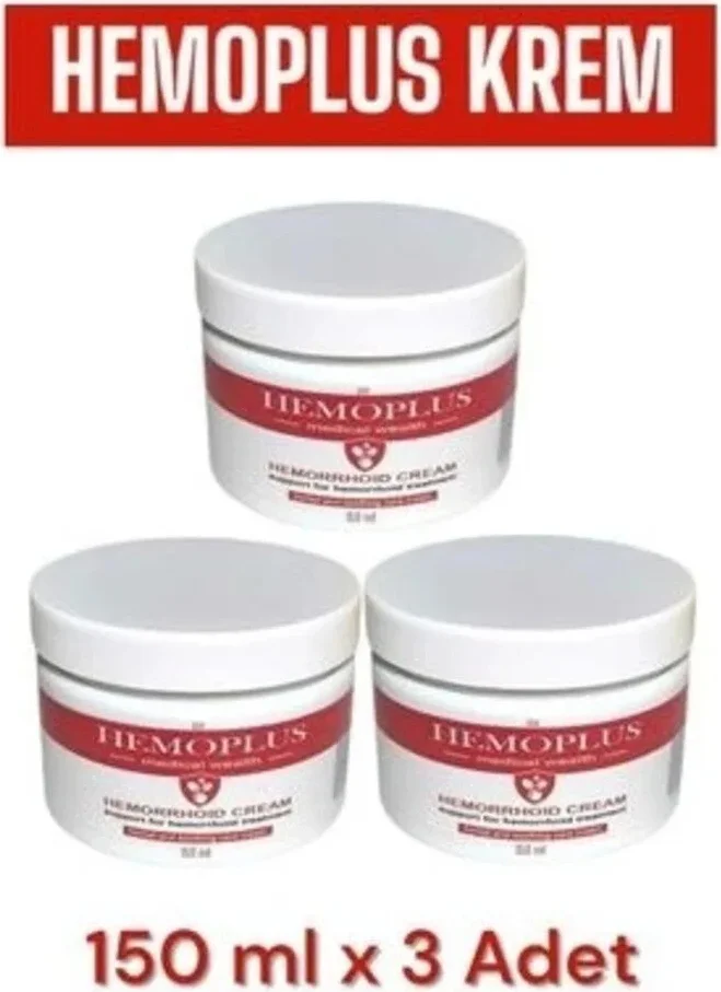 Hemoplus Bakım Kremi 150 ml x 3 Adet - Cildi Derinlemesine Besler ve Korur