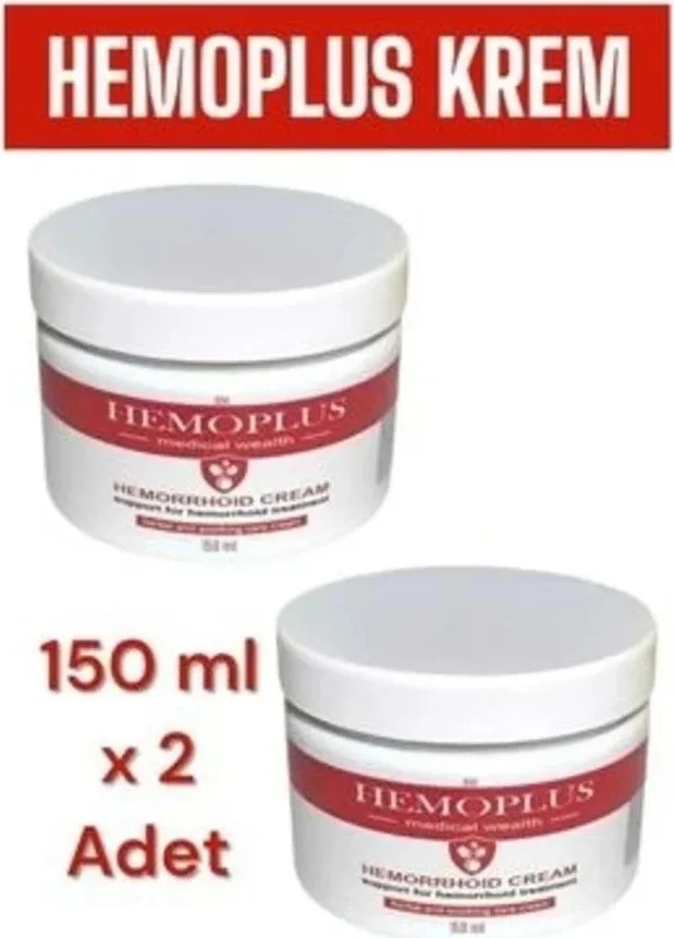 Hemoplus Bakım Kremi 150 ml x 2 Adet - Cilt Bakımında Etkili Çözüm
