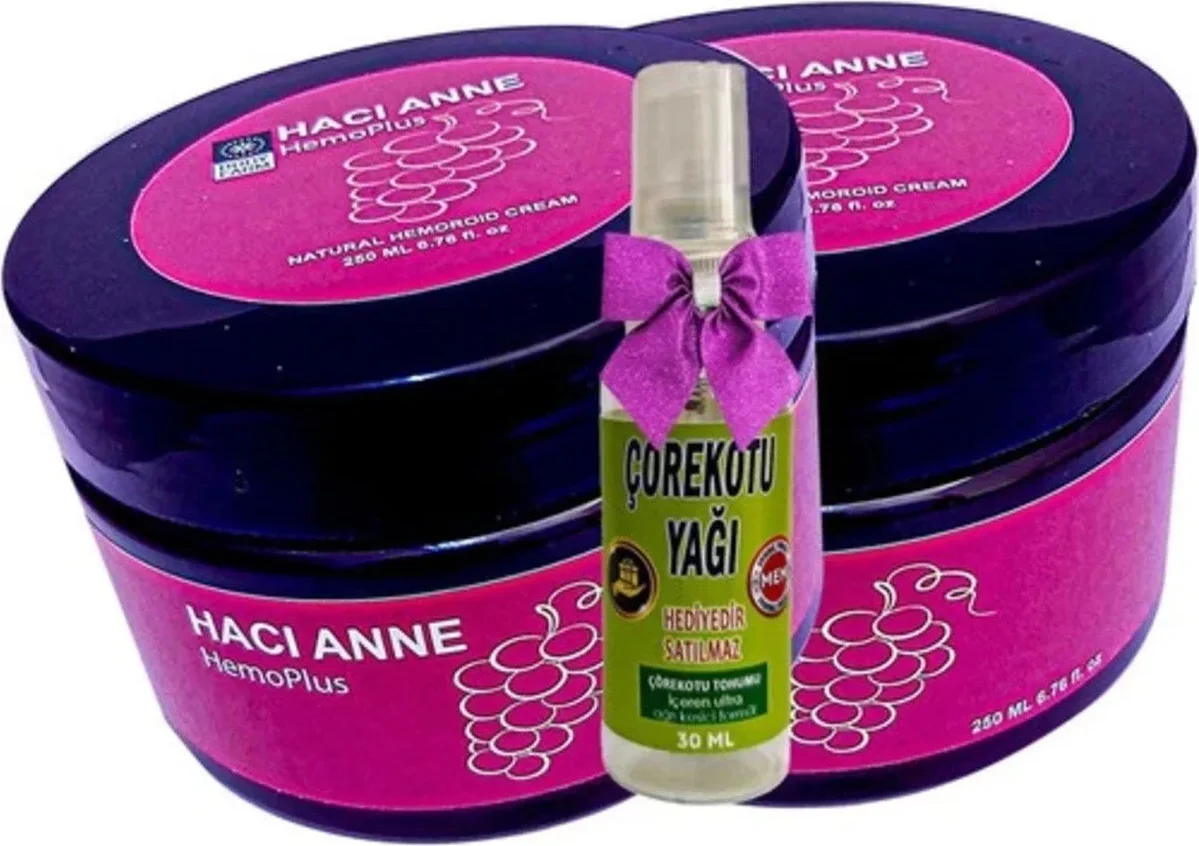 Hemoplus Hemoroid Kremi 200 ml x 2 + Çörek Otu Yağı 30 ml – Doğal İyileştirici