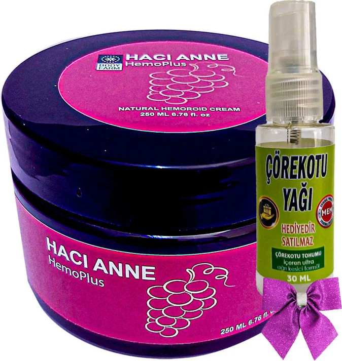 Hemoplus Hemoroid Kremi 200 ml + Çörek Otu Yağı 30 ml - Doğal Rahatlatıcı Etki
