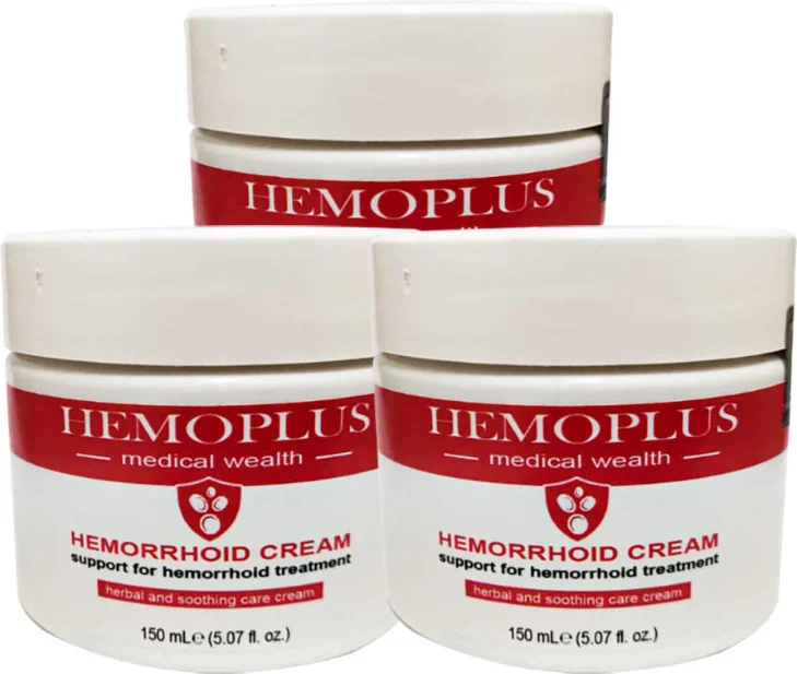 Hemoplus Hemor.roidin Krem 150 ml – 3 Adet Set, Hemoroid ve Kaşıntıya İyi Gelen Krem