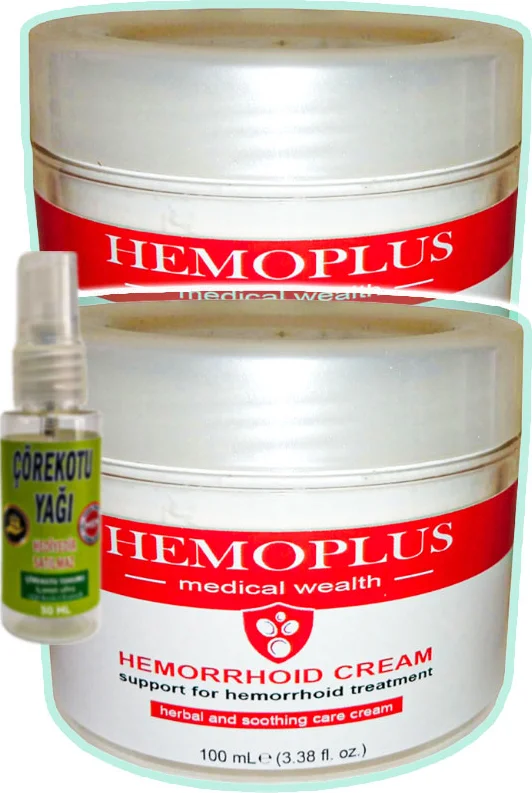 Hemoplus Krem 100 ml x 2 Adet + Çörek Otu Yağı 30 ml - Cilt Bakımı ve Doğal Beslenme Seti