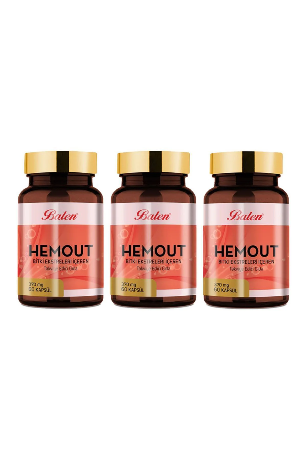 Hemout Bitki Ekstreleri Içeren 370 Mg 60 Kapsul X 3 Adet