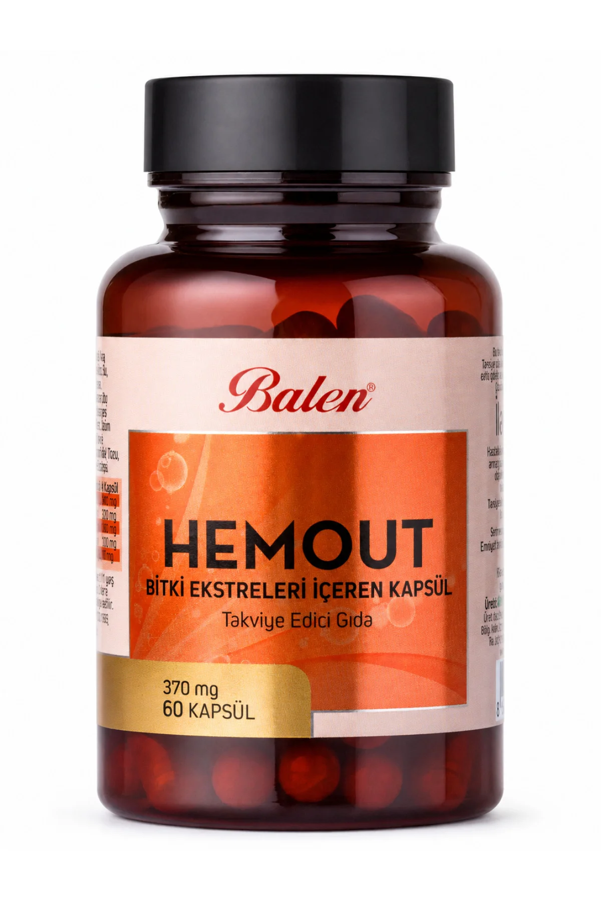 HEMOUT BİTKİ EKSTRELERİ İÇEREN KAPSÜL 370 MG*60
