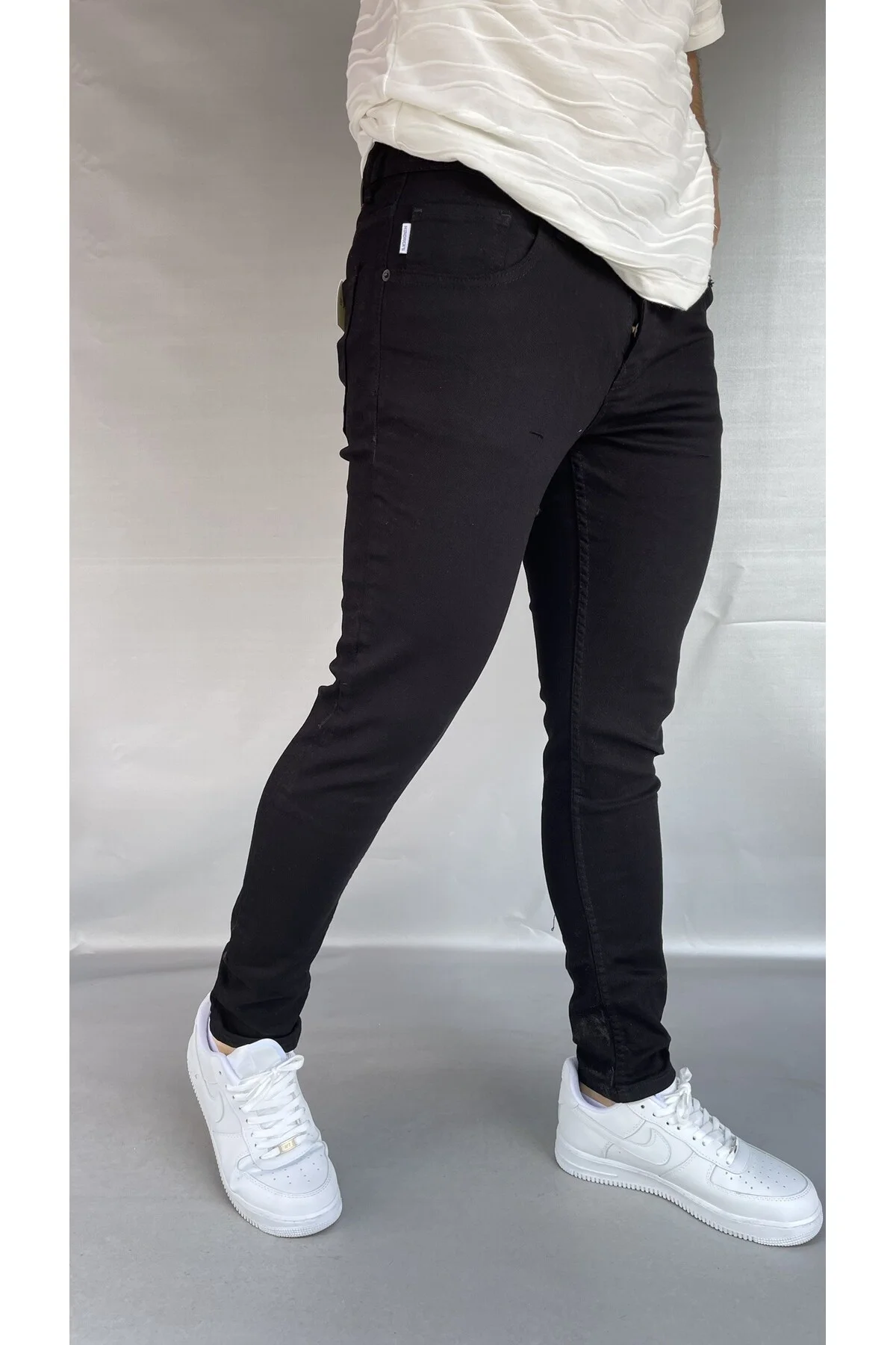 Hendricks Düz Siyah Skinny Jean