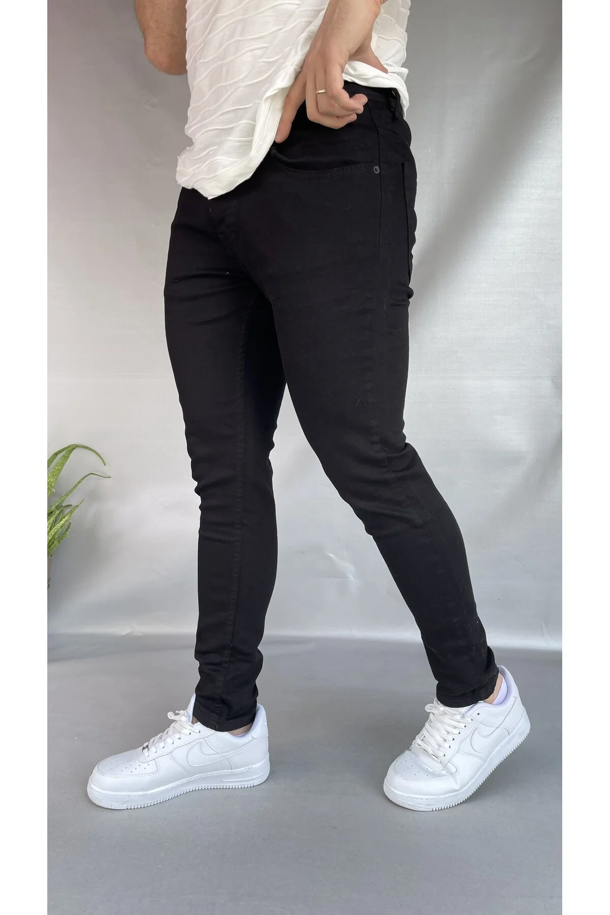 Hendricks Düz Siyah Skinny Jean