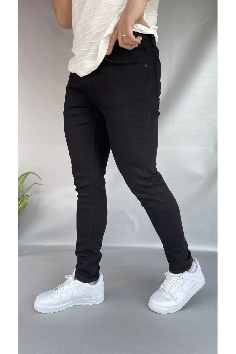 Hendricks Düz Siyah Skinny Jean