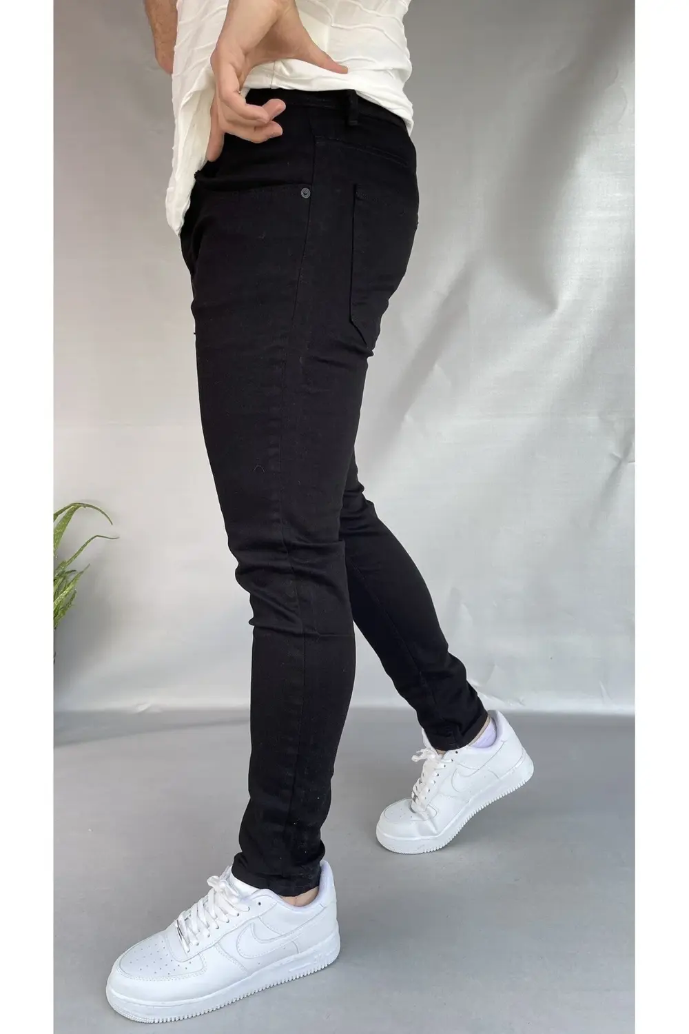 Hendricks Düz Siyah Skinny Jean