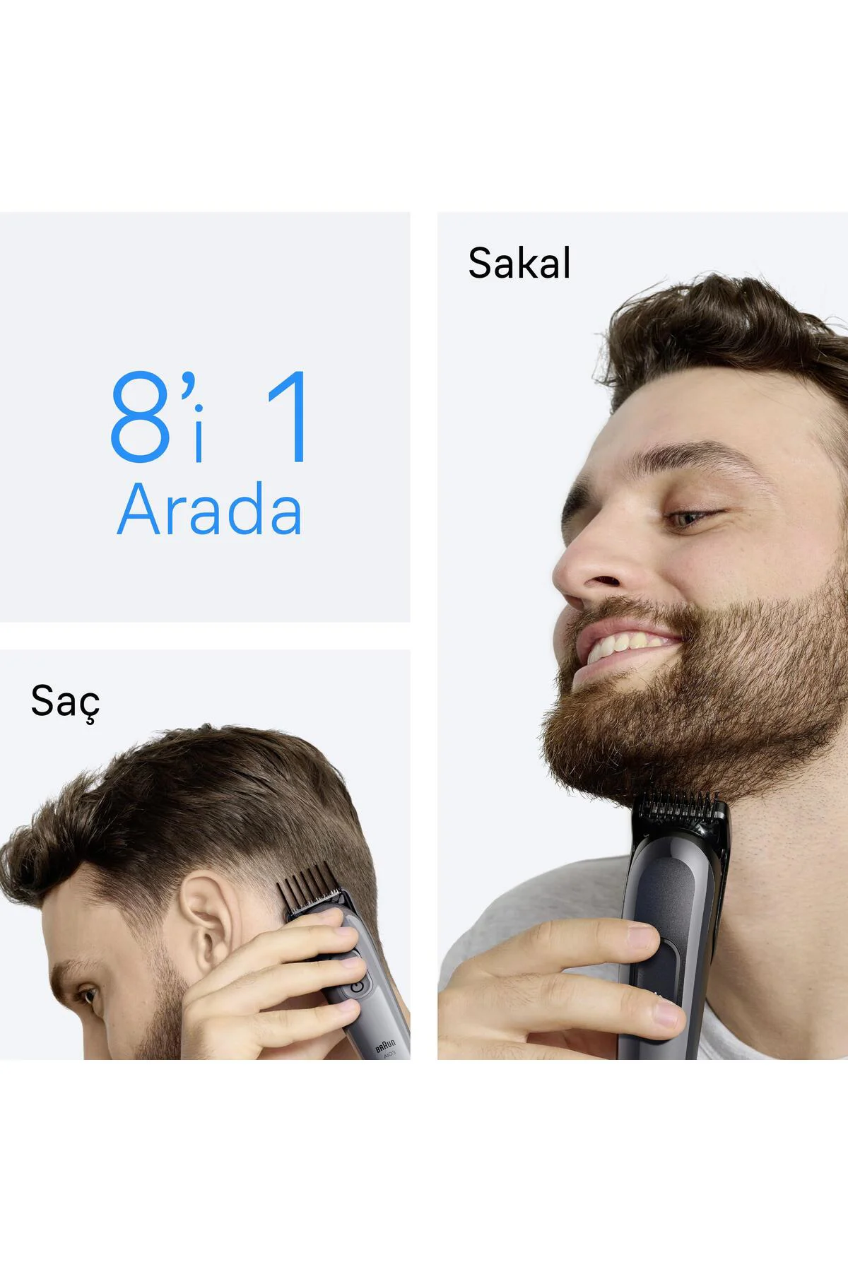 Hepsi Bir Arada Series 3, 8’i 1 arada Tıraş Kiti, Keskin Bıçak, 14 Uzunluk, AIO3540