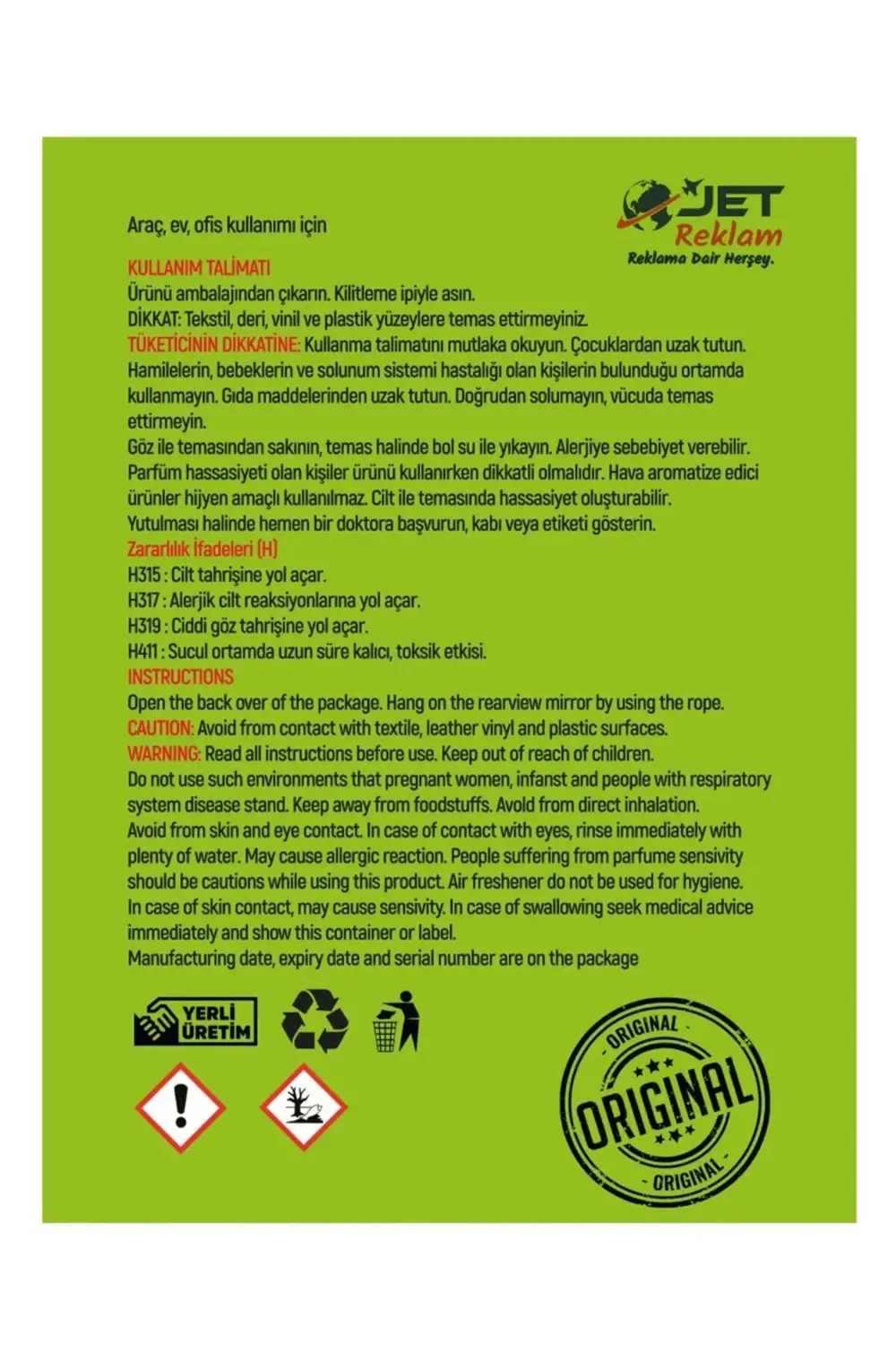 Her Halim Müthiş Tasarımlı Dekoratif Oto Kokusu ve Oto Aksesuarı