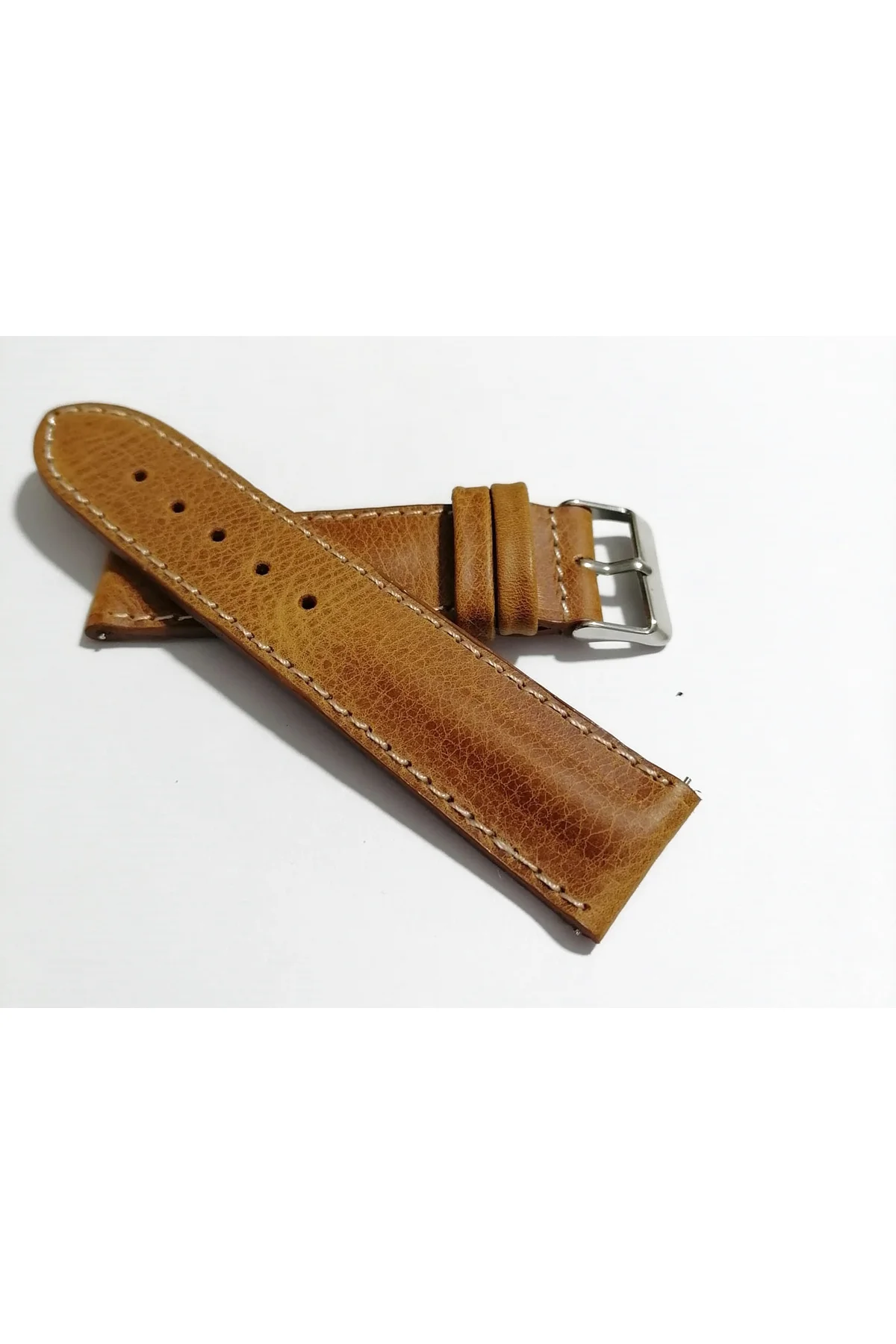 Her Saate Uygun Bombeli 20 mm Piramit modeli UZUN XL Hakiki Deri (220) TABA