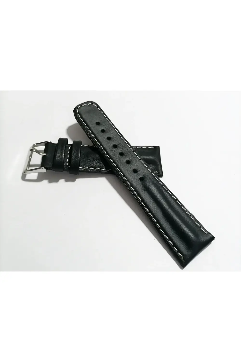 Her Saate Uygun Bombeli 20mm Piramit modeli Hakiki Deri (211) siy