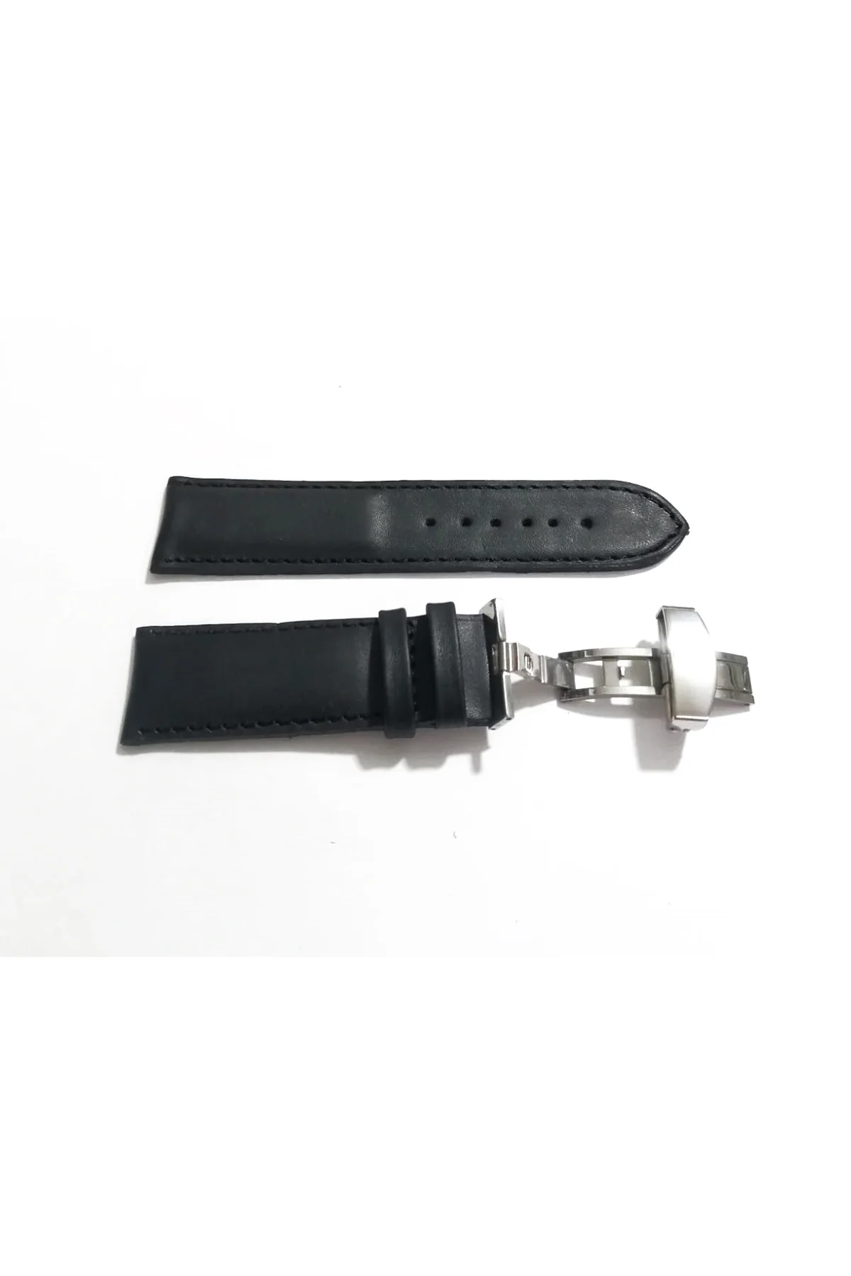 Her Saate Uygun Kelebek Toka 24 MM Hakiki Deri (256) GUMUŞ TOKA S