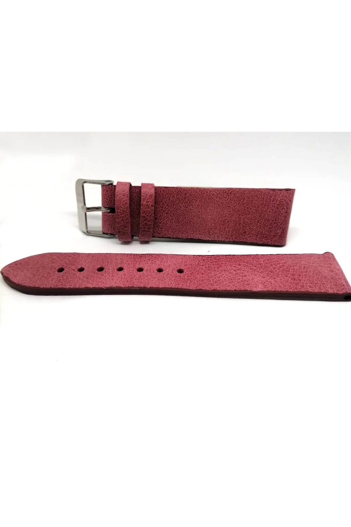 Her Saate  uyumlu hakiki Grizi  Deri saat kordonu 22  mm   pembe