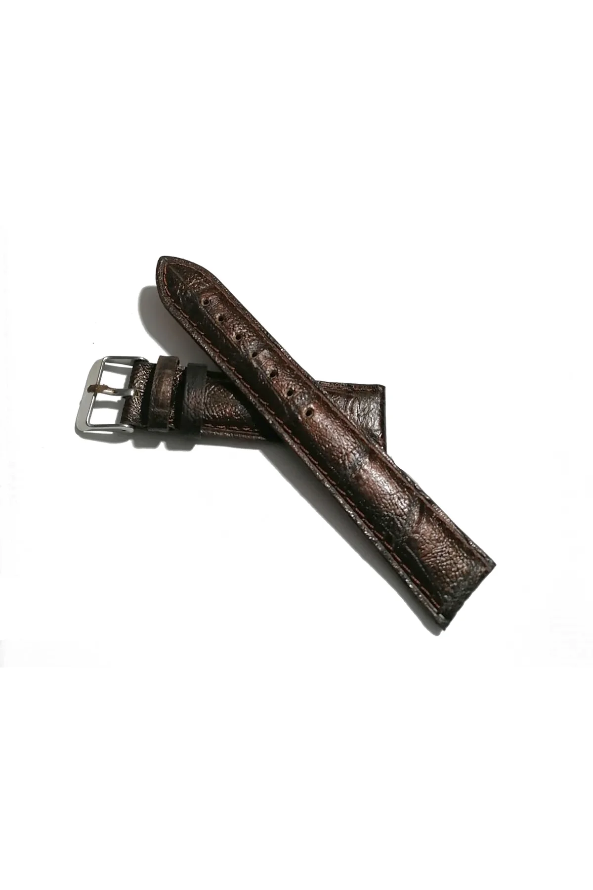 &Her Saate Uyumlu Hakiki Deri Saat Kordonu kahverengi 20 mm ( 380 )